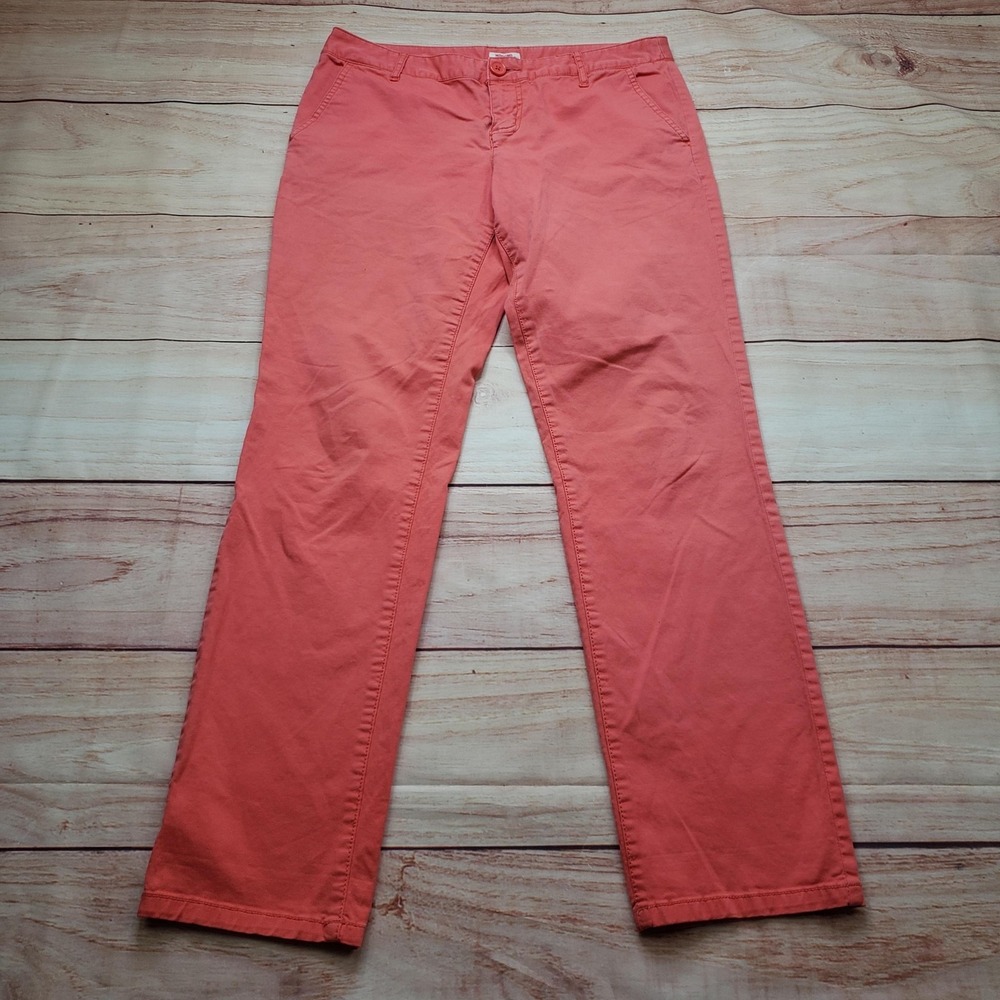 Mossimo Pants Womens 6 Pink Chino Twill Flat Front Pockets Stretch Cotton